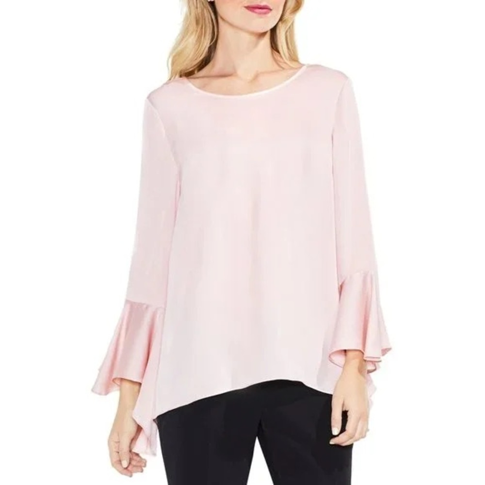 Vince Camuto Casual Baby Pink Top Flare Sleeves